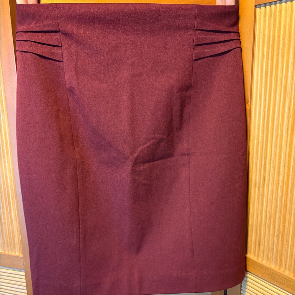 Express Deep Burgundy Pencil Skirt